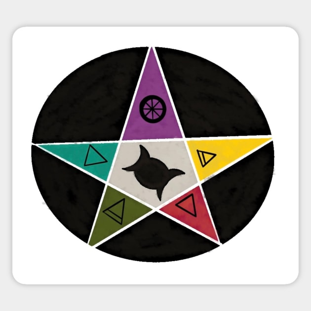 Element pentagram Sticker by Bear-n-Bee-shop